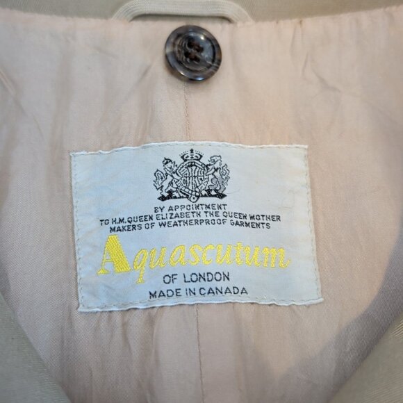 Vintage 80’s Aquascutum Trench Coat Overcoat Mens Aqua 5 XXL Punk Blokecore Vtg - Picture 4 of 16